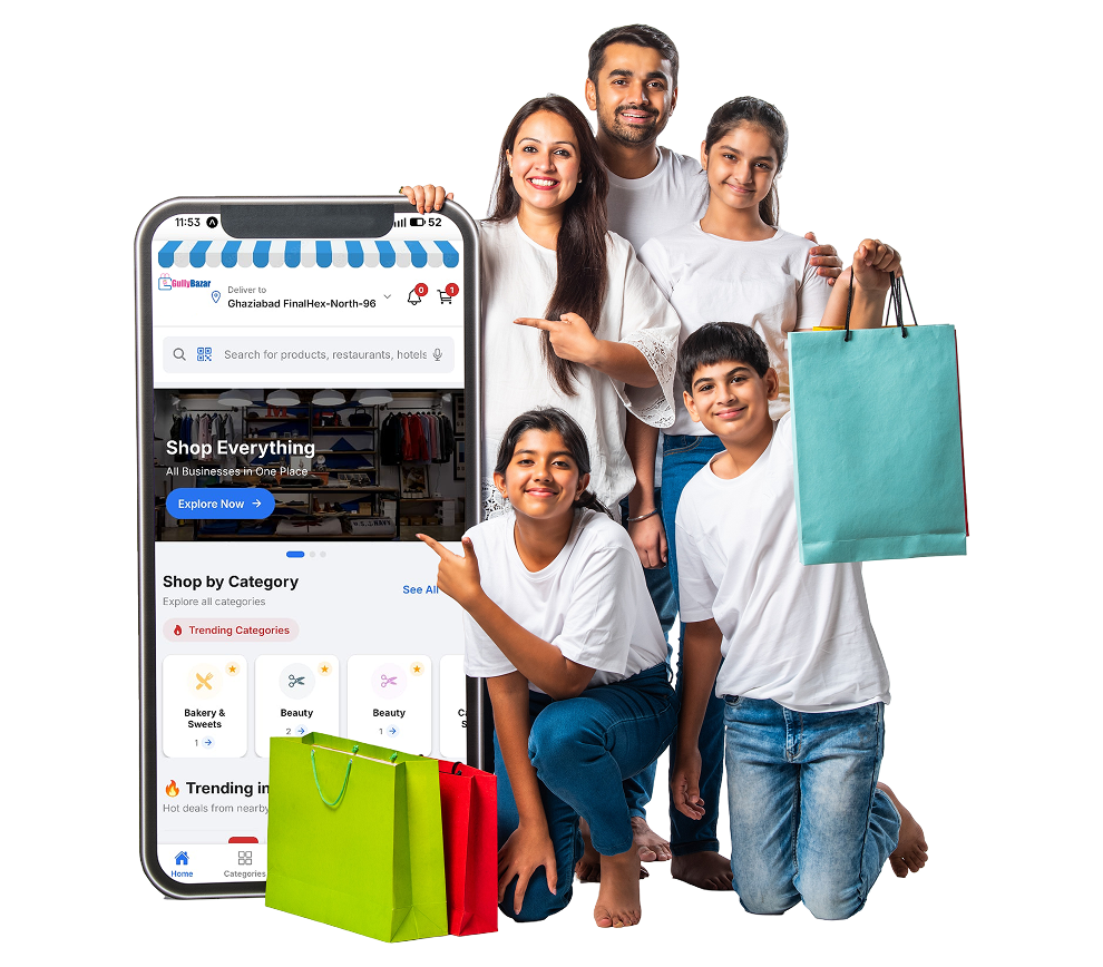 GullyBazar Mobile App Mockup